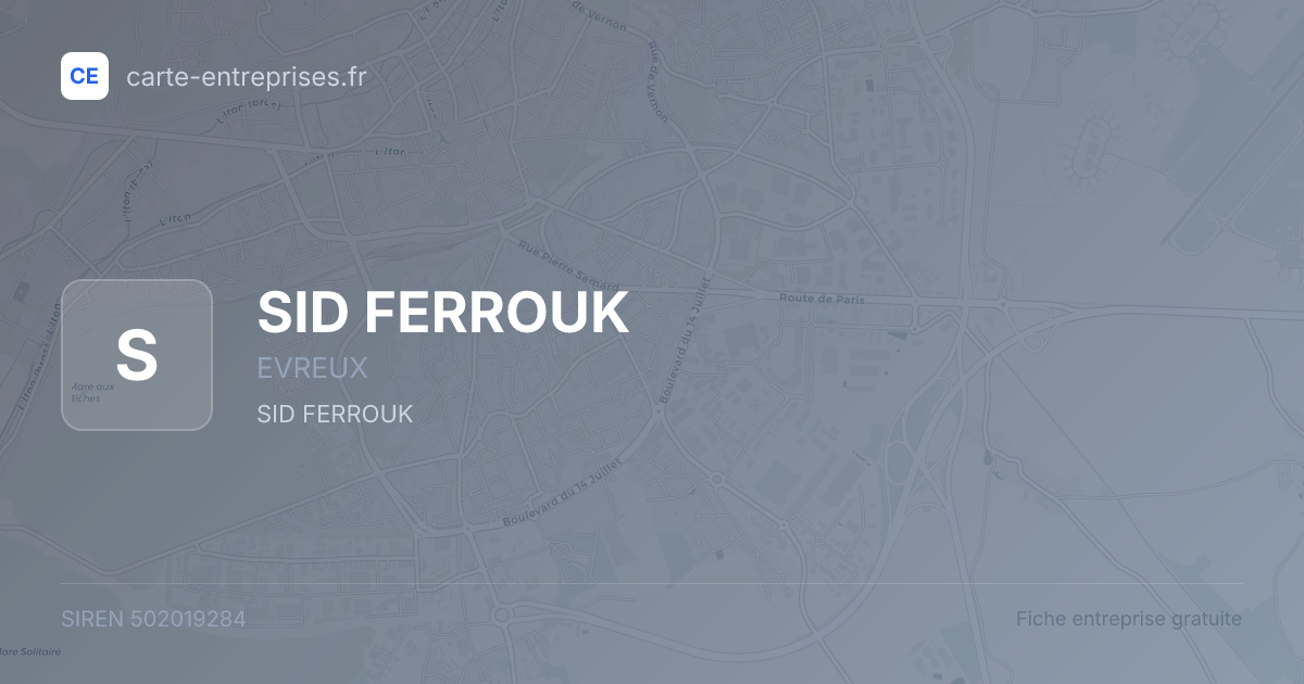 SID FERROUK — 502019284 — fiche entreprise