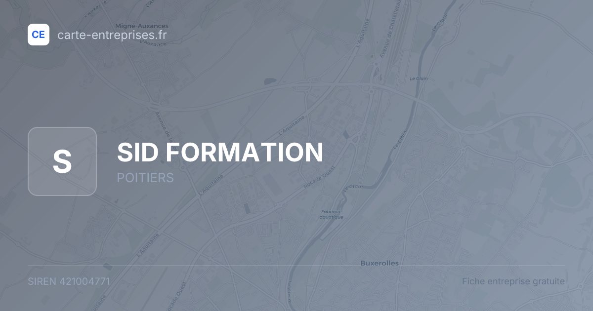 SID FORMATION — 421004771 — fiche entreprise