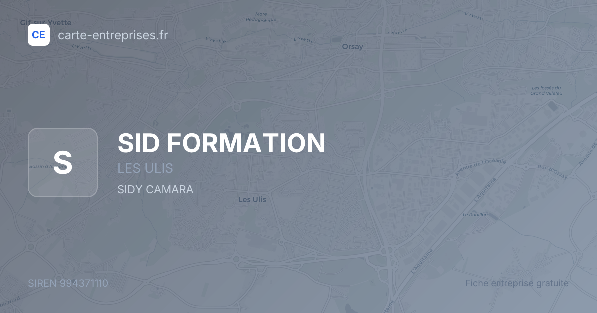 SID FORMATION — 994371110 — fiche entreprise