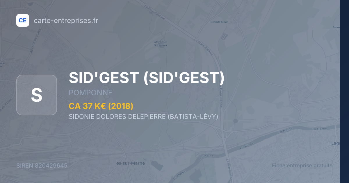 SID'GEST — 820429645 — fiche entreprise