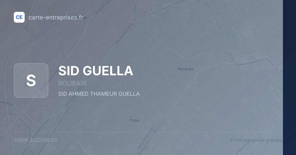 SID GUELLA — 352298020 — fiche entreprise