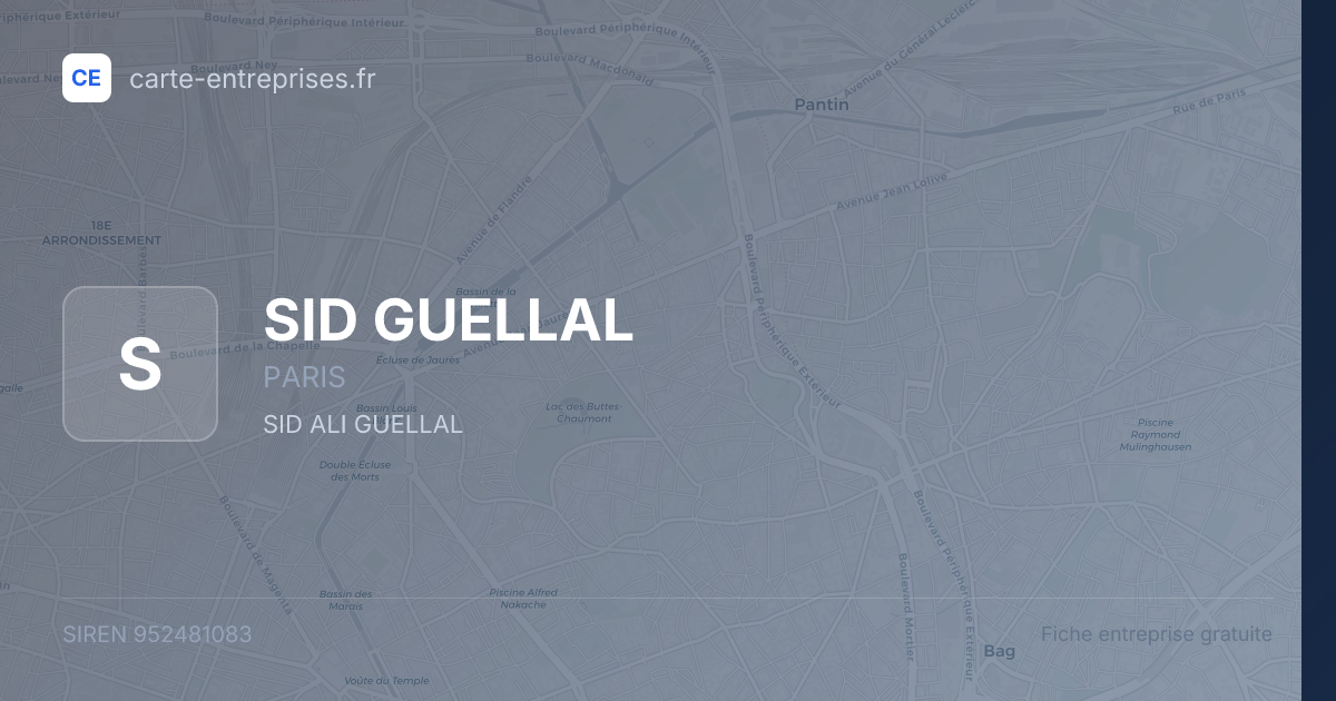 SID GUELLAL — 952481083 — fiche entreprise