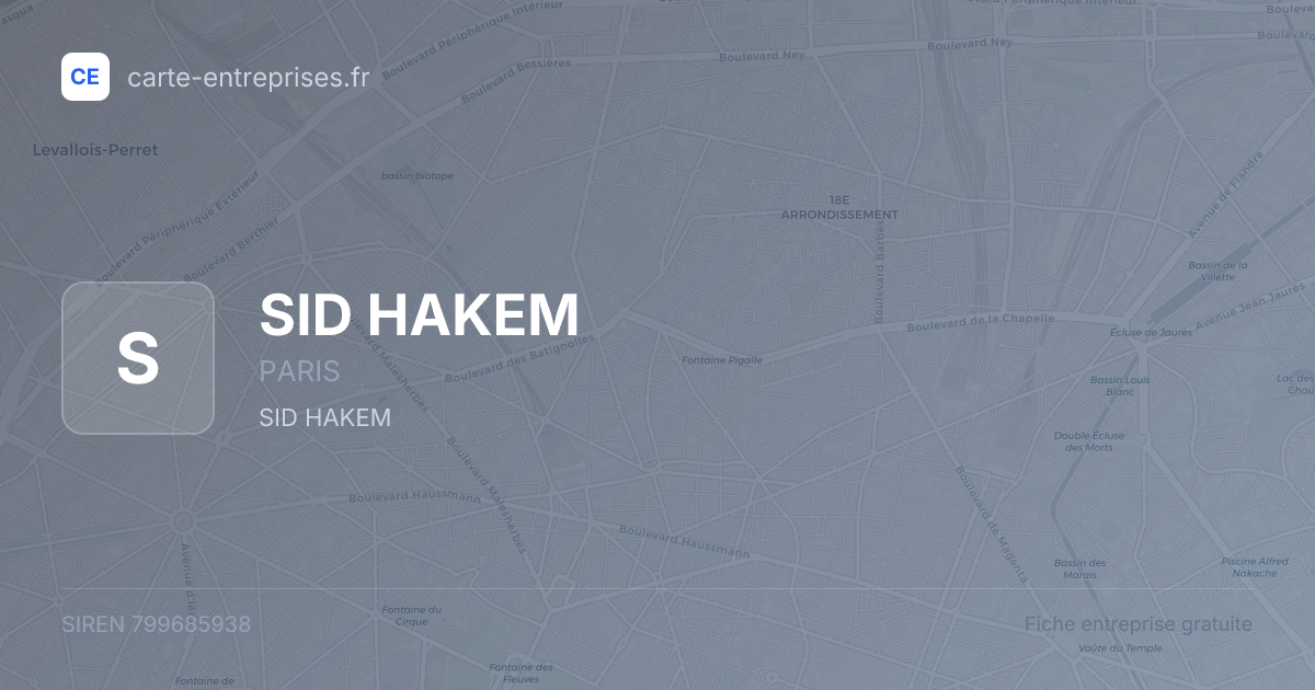SID HAKEM — 799685938 — fiche entreprise