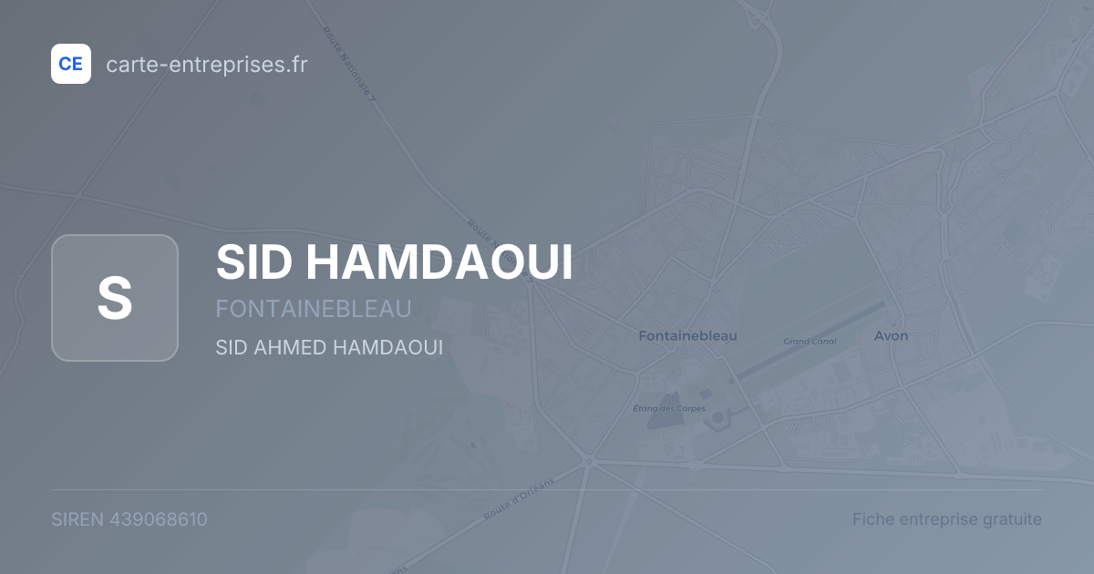 SID HAMDAOUI — 439068610 — fiche entreprise