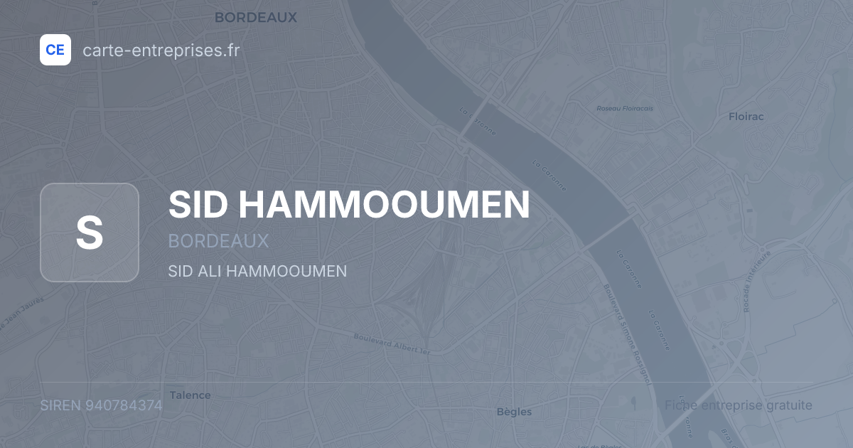 SID HAMMOOUMEN — 940784374 — fiche entreprise