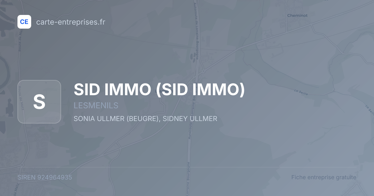 SID IMMO — 924964935 — fiche entreprise