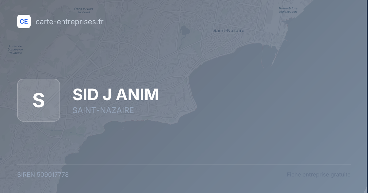 SID J ANIM — 509017778 — fiche entreprise
