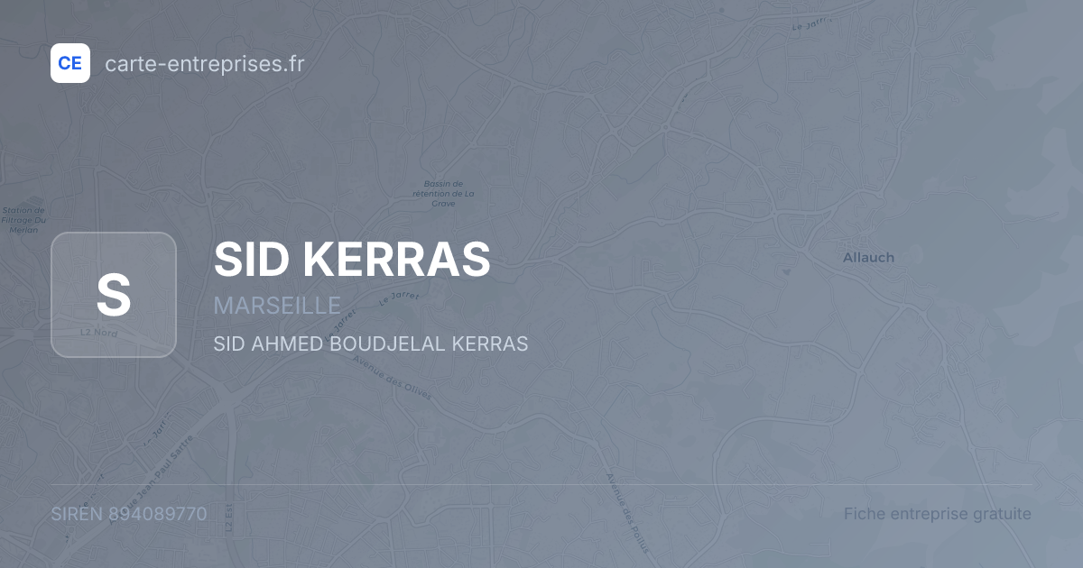 SID KERRAS — 894089770 — fiche entreprise