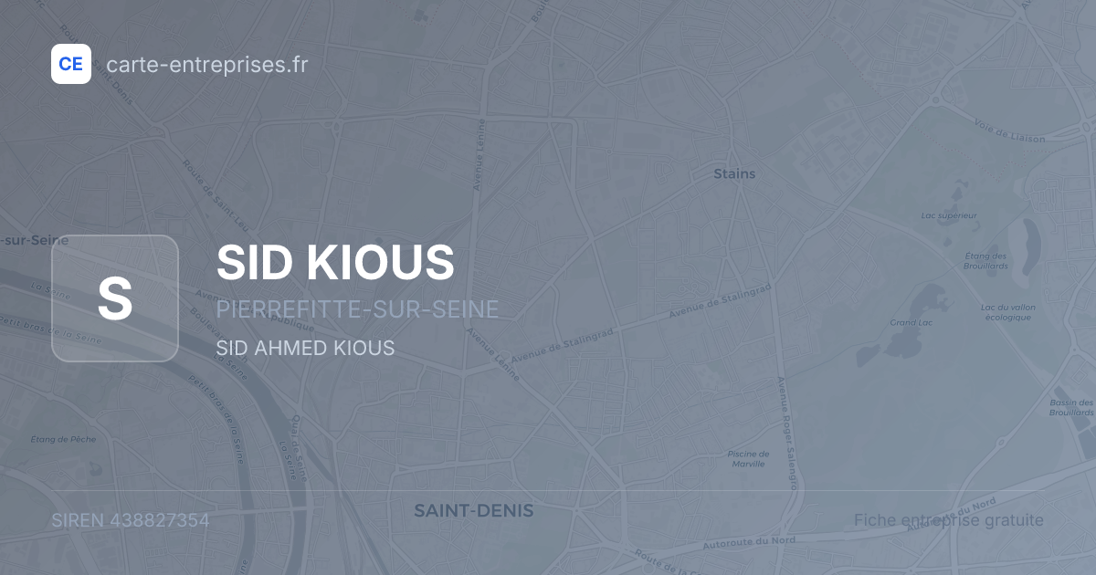 SID KIOUS — 438827354 — fiche entreprise