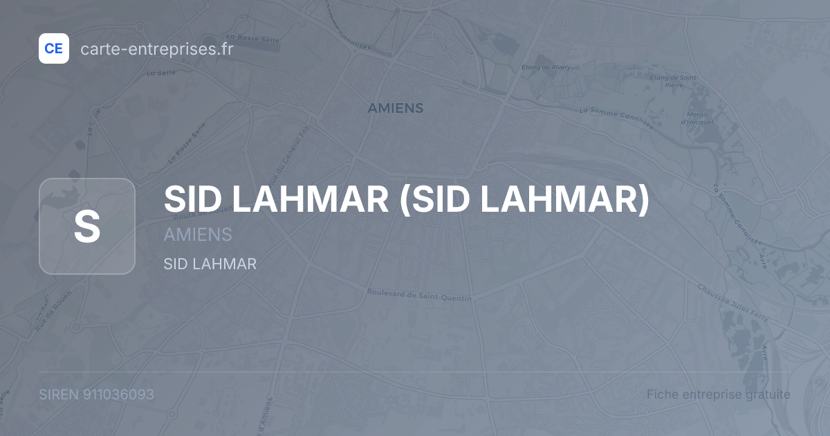 SID LAHMAR — 911036093 — fiche entreprise