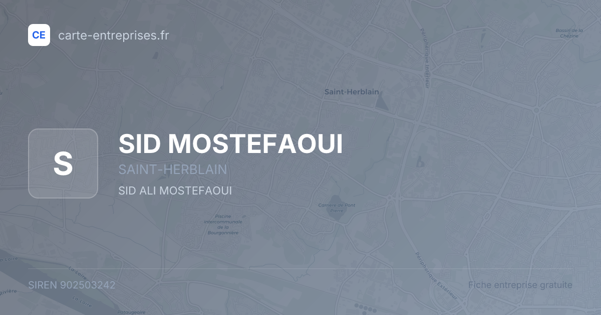 SID MOSTEFAOUI — 902503242 — fiche entreprise