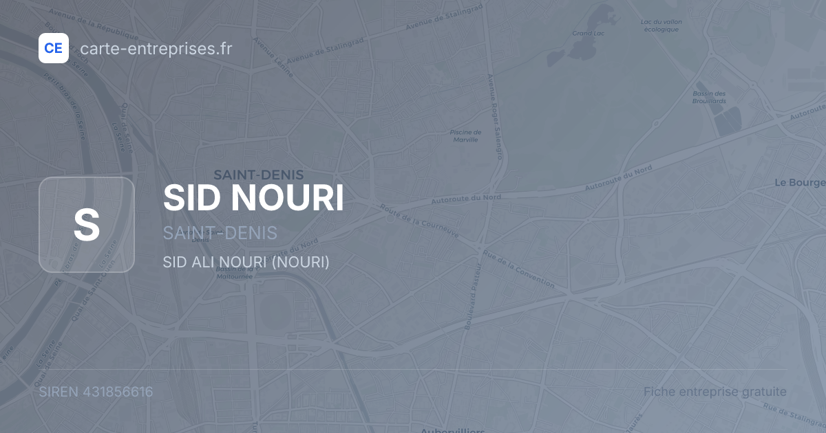 SID NOURI — 431856616 — fiche entreprise
