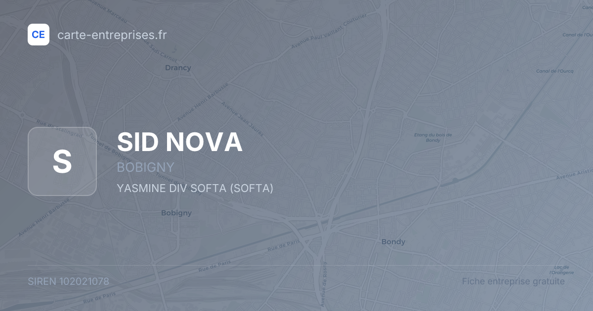 SID  NOVA — 102021078 — fiche entreprise