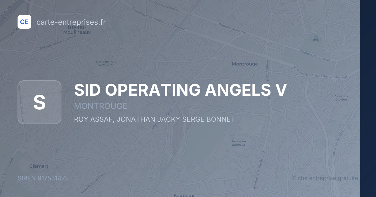 SID OPERATING ANGELS V — 917551475 — fiche entreprise