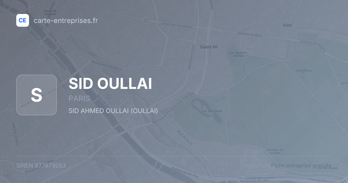 SID OULLAI — 877673053 — fiche entreprise