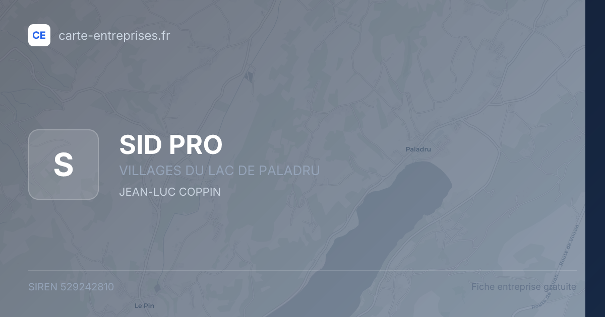SID PRO — 529242810 — fiche entreprise