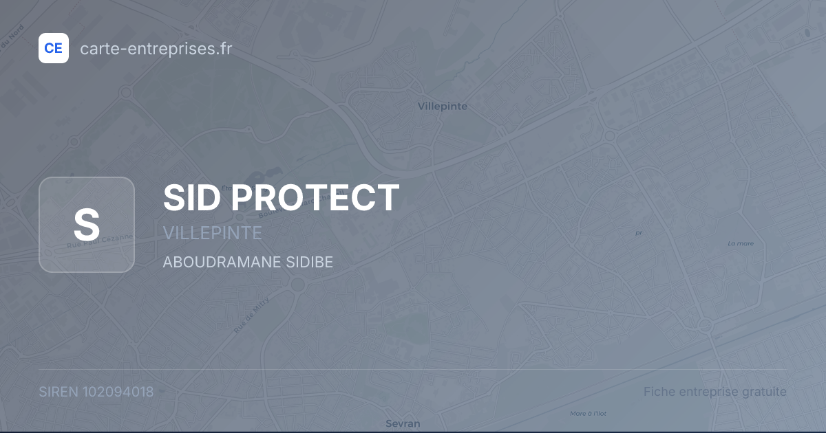 SID PROTECT — 102094018 — fiche entreprise