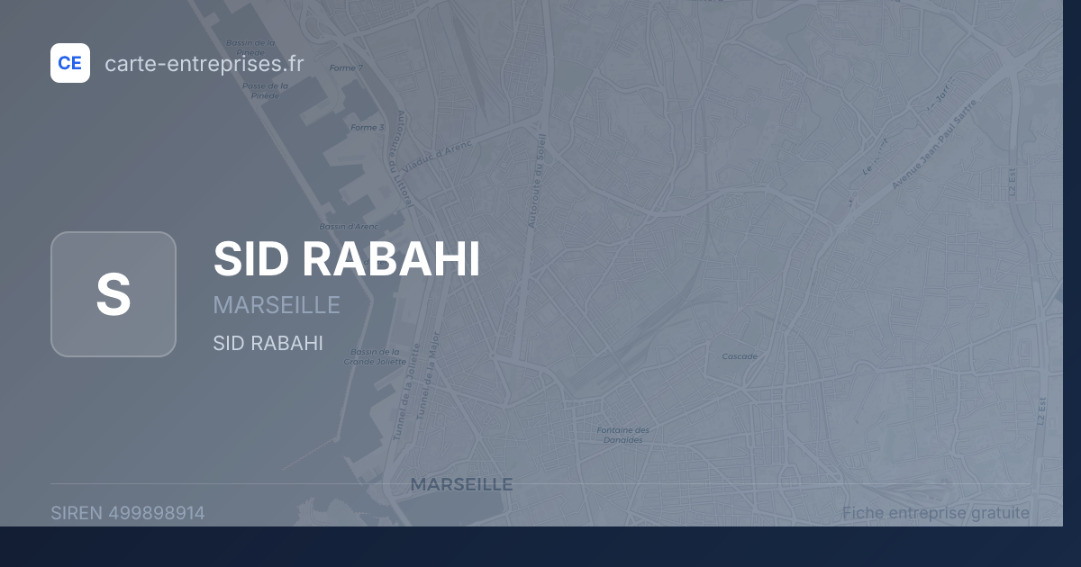 SID RABAHI — 499898914 — fiche entreprise