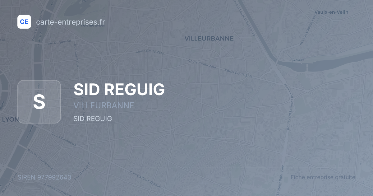 SID REGUIG — 977992643 — fiche entreprise
