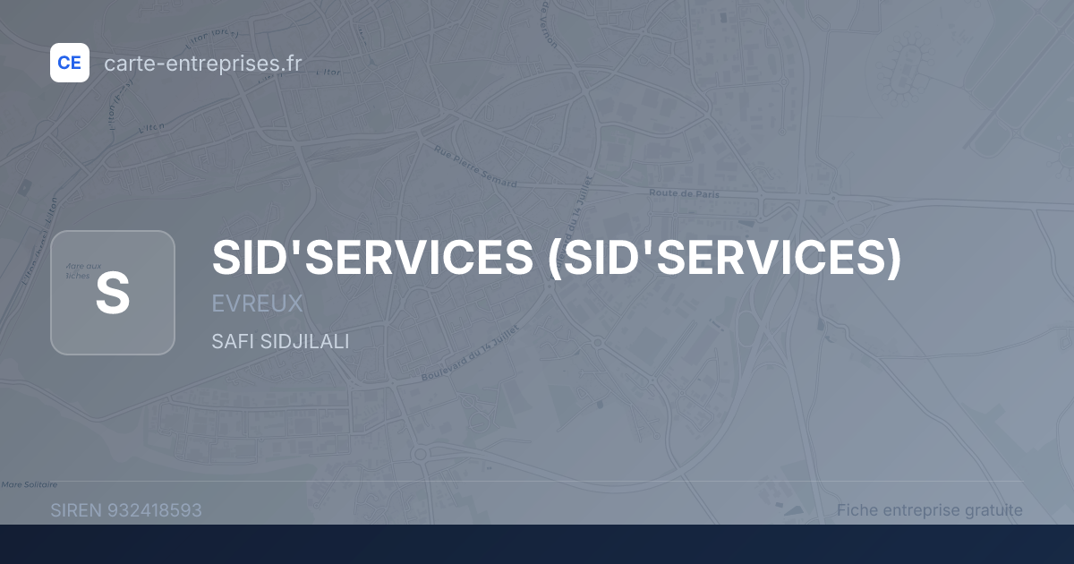 SID'SERVICES — 932418593 — fiche entreprise