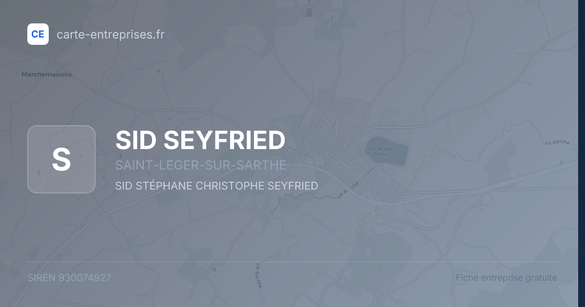 SID SEYFRIED — 930074927 — fiche entreprise