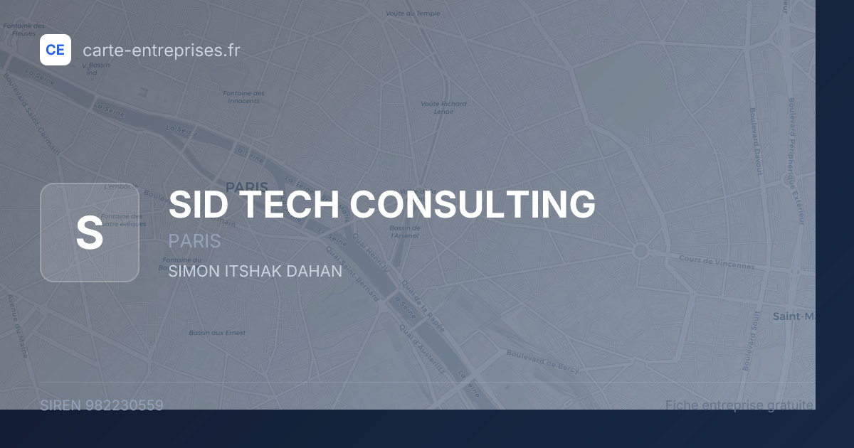 SID TECH CONSULTING — 982230559 — fiche entreprise