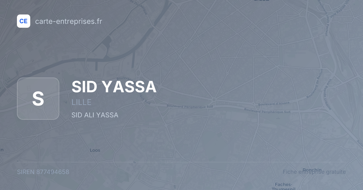 SID YASSA — 877494658 — fiche entreprise