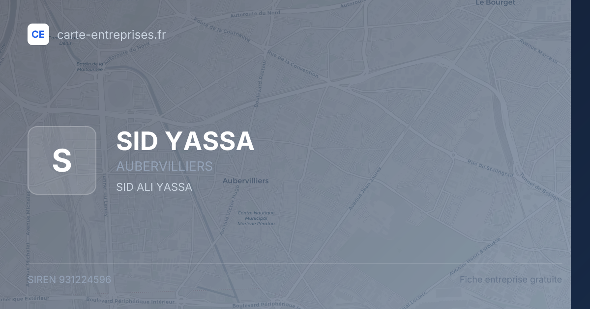 SID YASSA — 931224596 — fiche entreprise