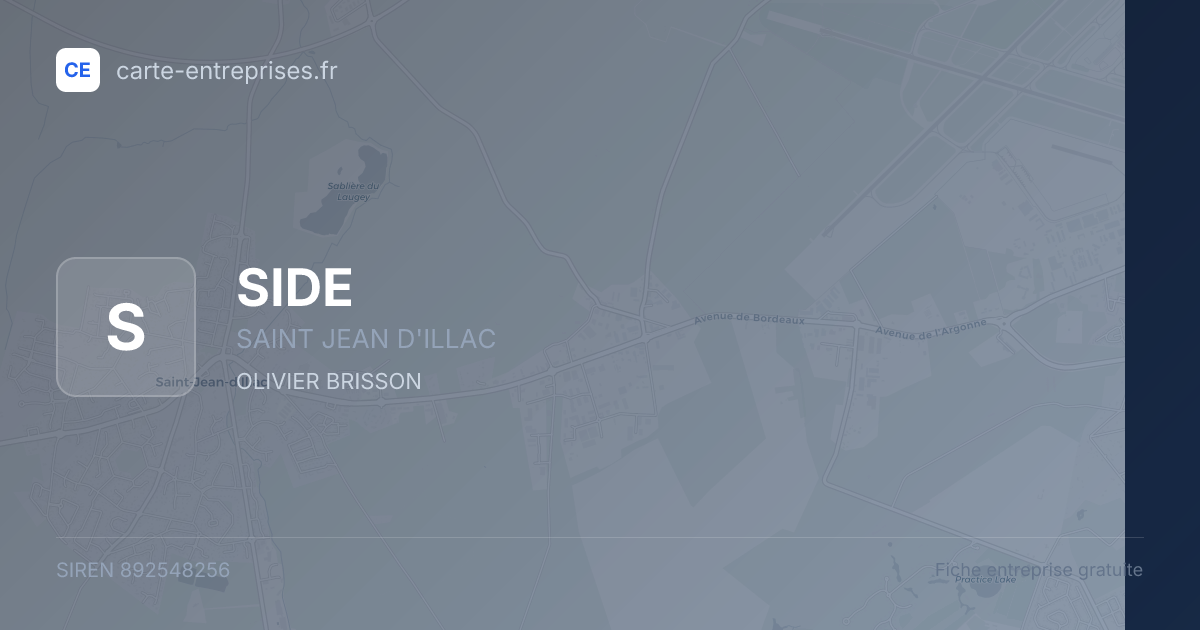 SIDE — 892548256 — fiche entreprise