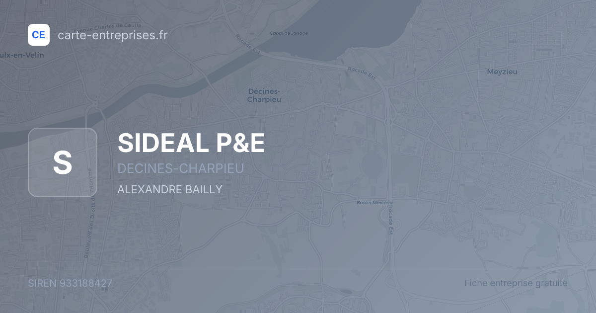 SIDEAL P&E — 933188427 — fiche entreprise