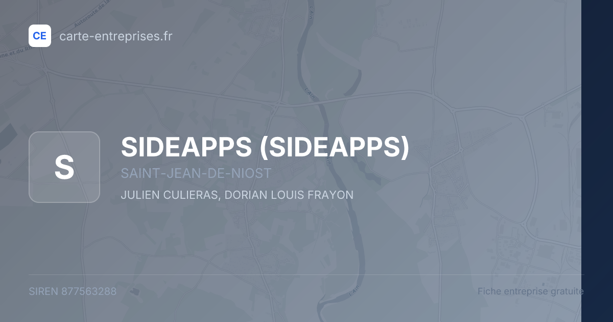 SIDEAPPS — 877563288 — fiche entreprise