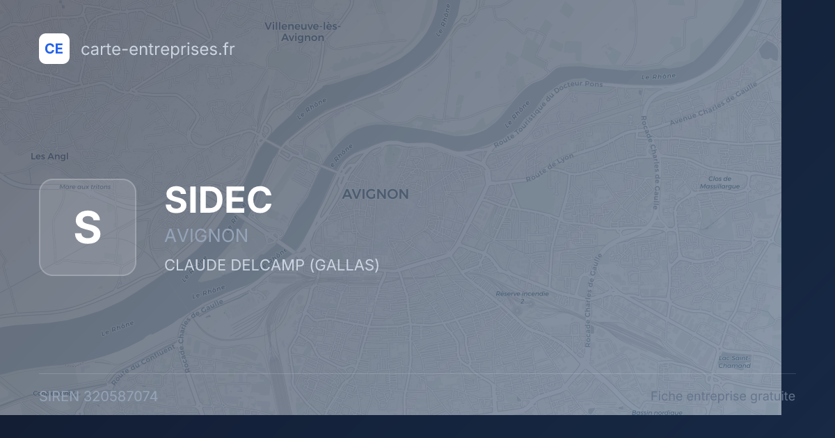 SIDEC — 320587074 — fiche entreprise