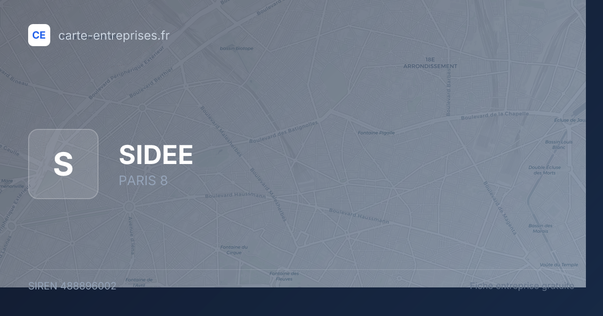 SIDEE — 488896002 — fiche entreprise