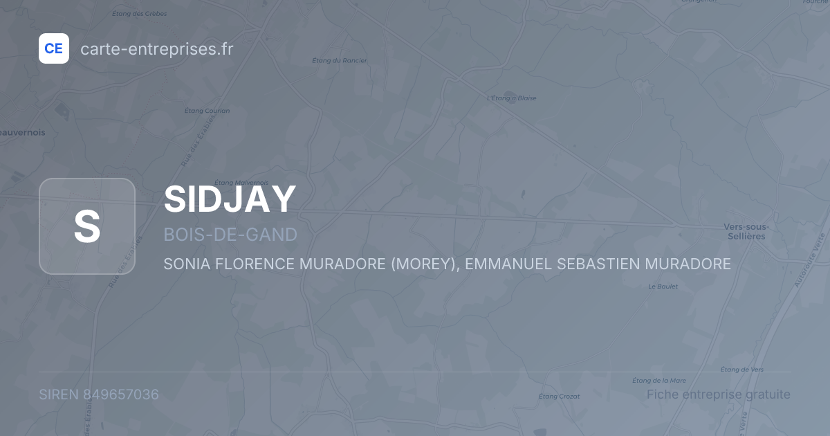 SIDJAY — 849657036 — fiche entreprise