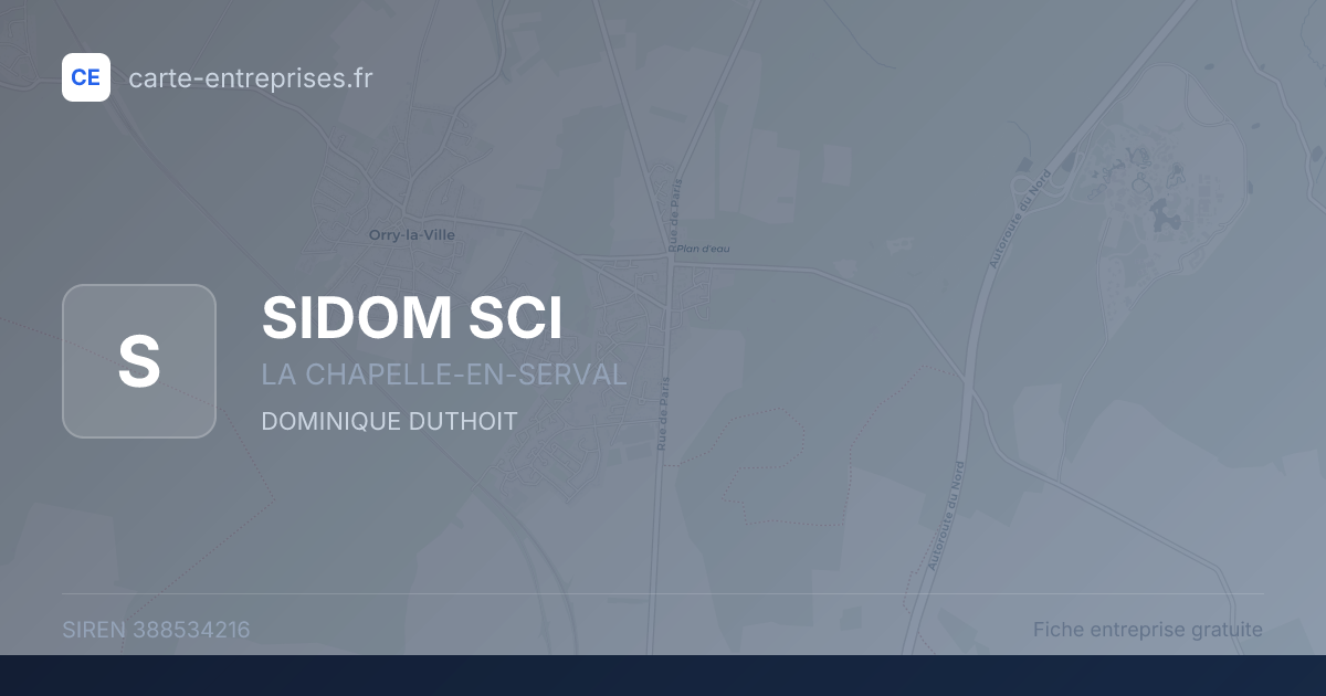 SIDOM SCI — 388534216 — fiche entreprise