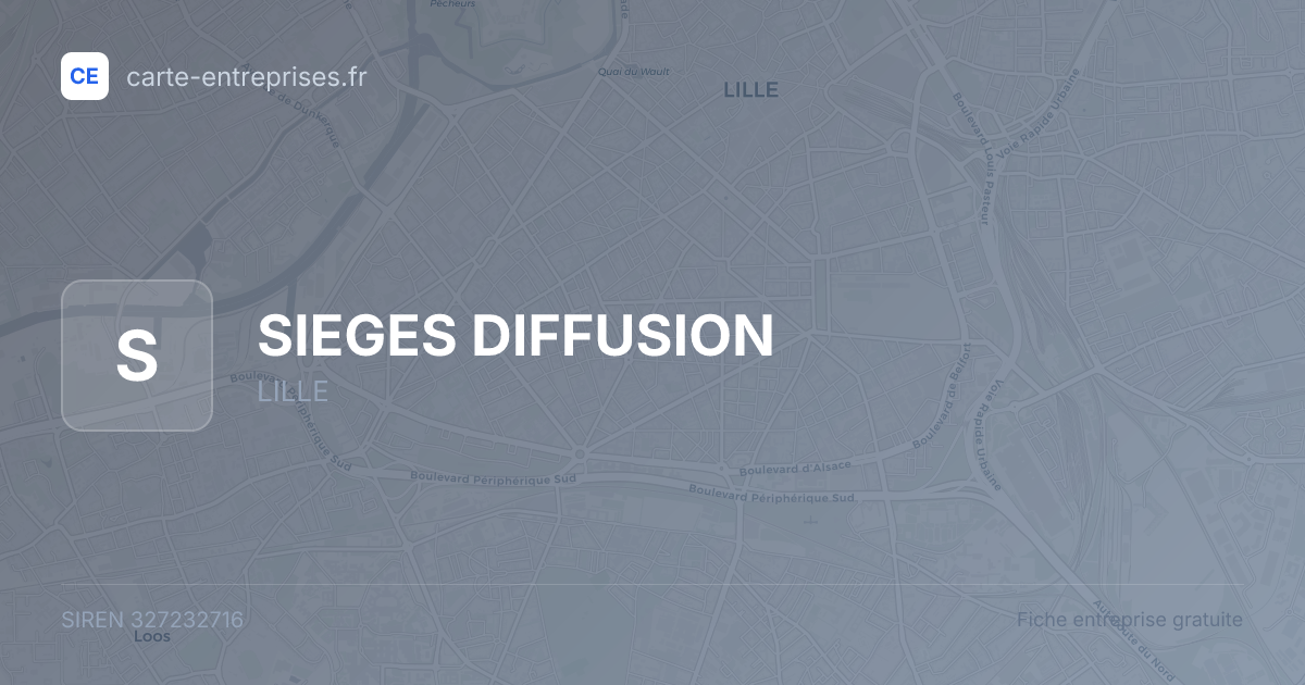 SIEGES DIFFUSION — 327232716 — fiche entreprise