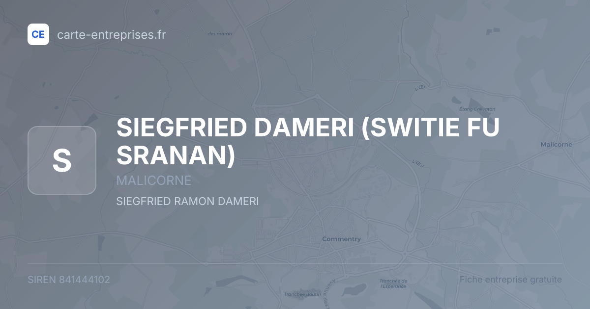 SIEGFRIED DAMERI (SWITIE FU SRANAN) — 841444102 — fiche entreprise