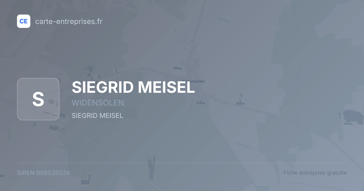 SIEGRID MEISEL — 809535024 — fiche entreprise