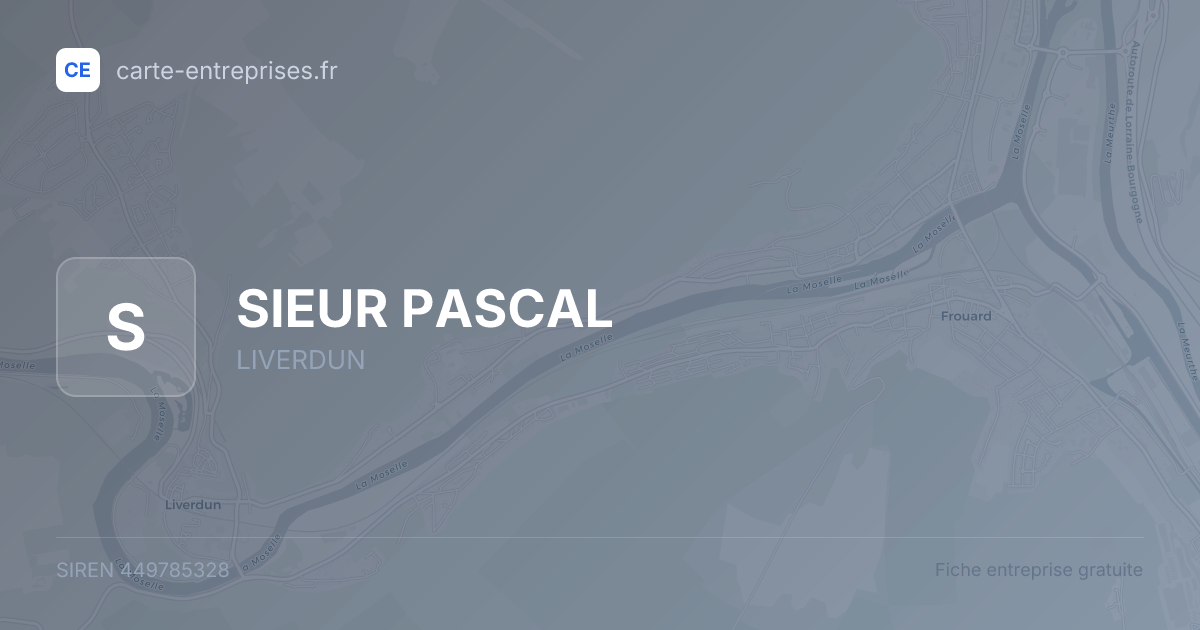 SIEUR PASCAL — 449785328 — fiche entreprise