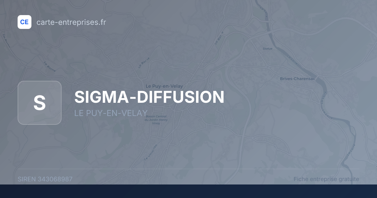SIGMA-DIFFUSION — 343068987 — fiche entreprise