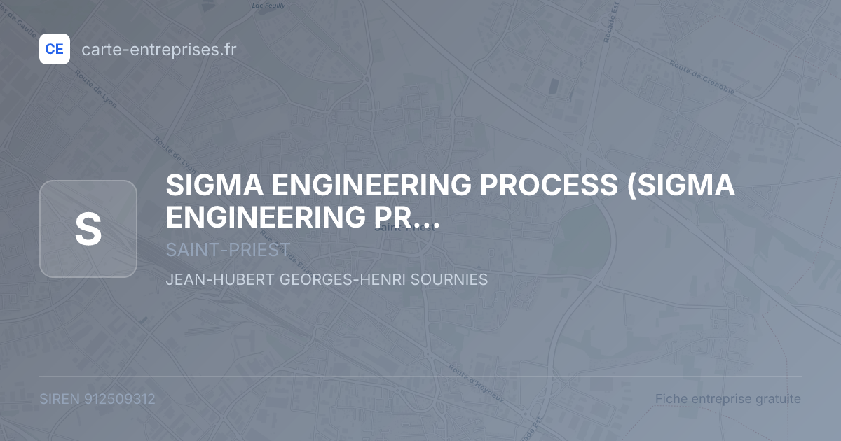SIGMA ENGINEERING PROCESS (SIGMA ENGINEERING PROCESS) (SEP) — 912509312 — fiche entreprise