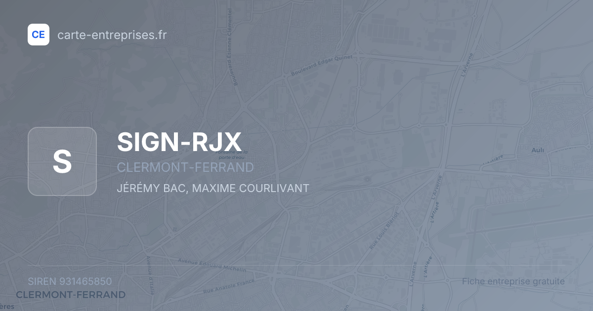 SIGN-RJX — 931465850 — fiche entreprise