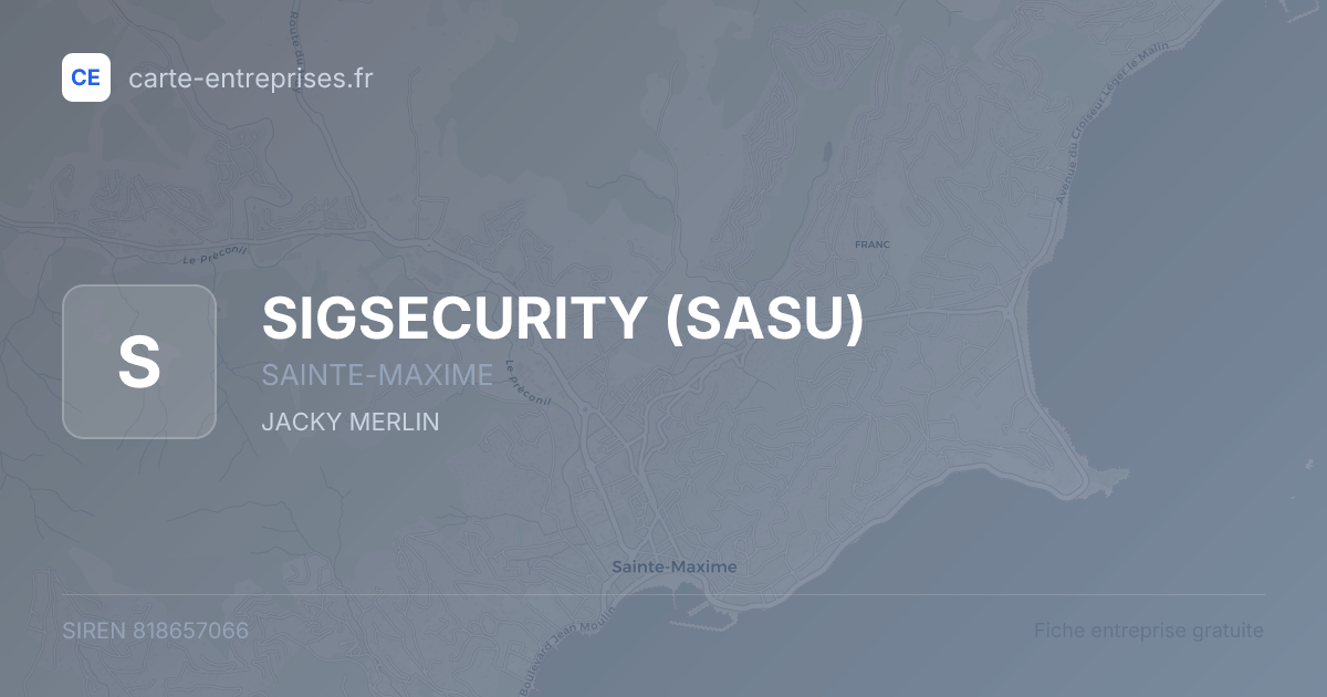 SIGSECURITY (SASU) — 818657066 — fiche entreprise