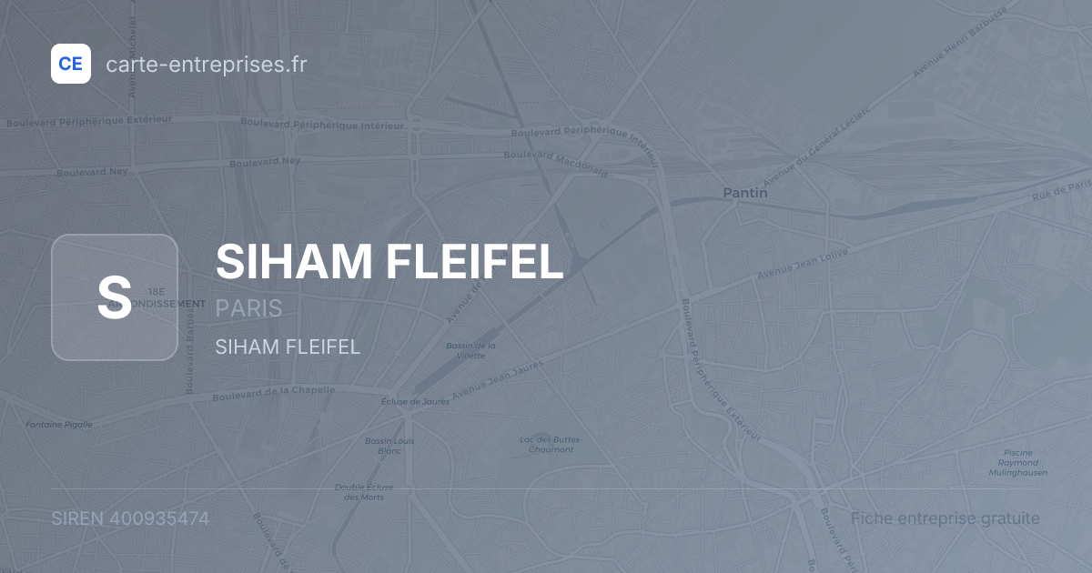 SIHAM FLEIFEL — 400935474 — fiche entreprise