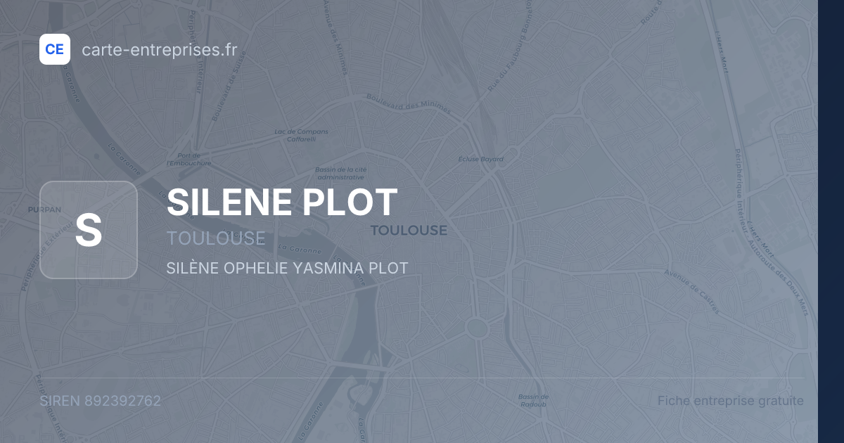 SILENE PLOT — 892392762 — fiche entreprise