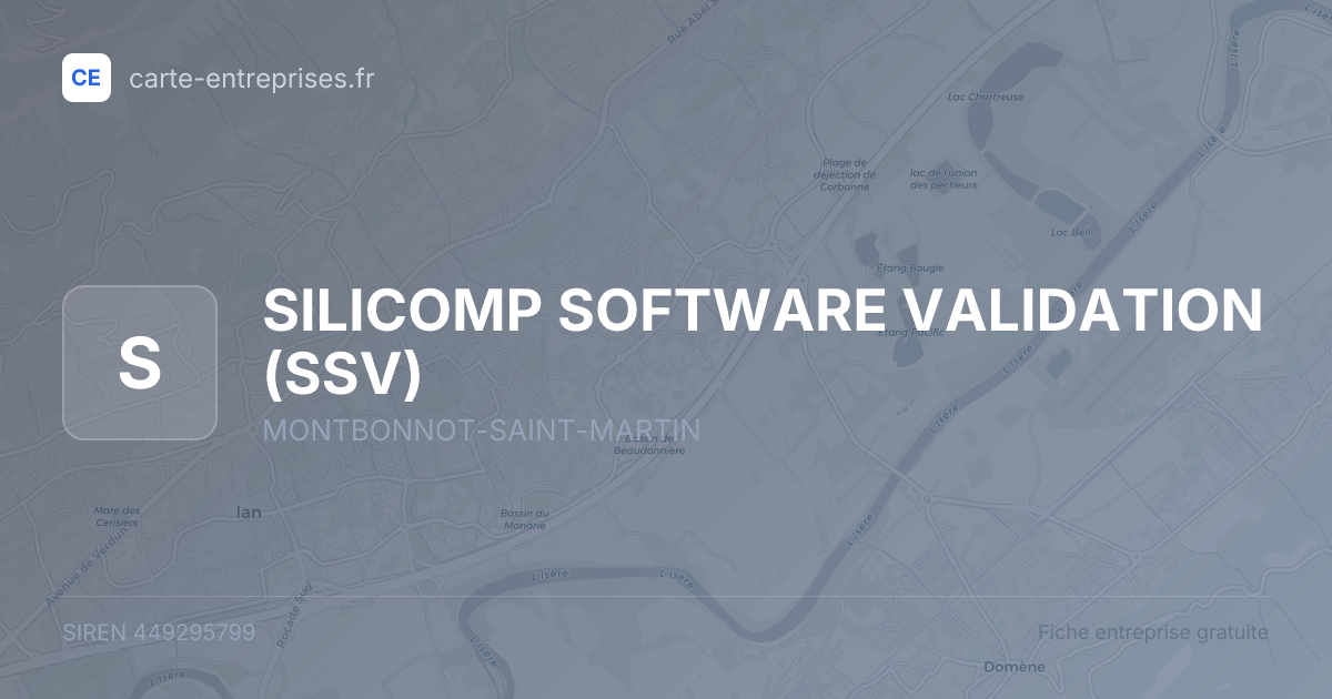 SILICOMP SOFTWARE VALIDATION (SSV) — 449295799 — fiche entreprise