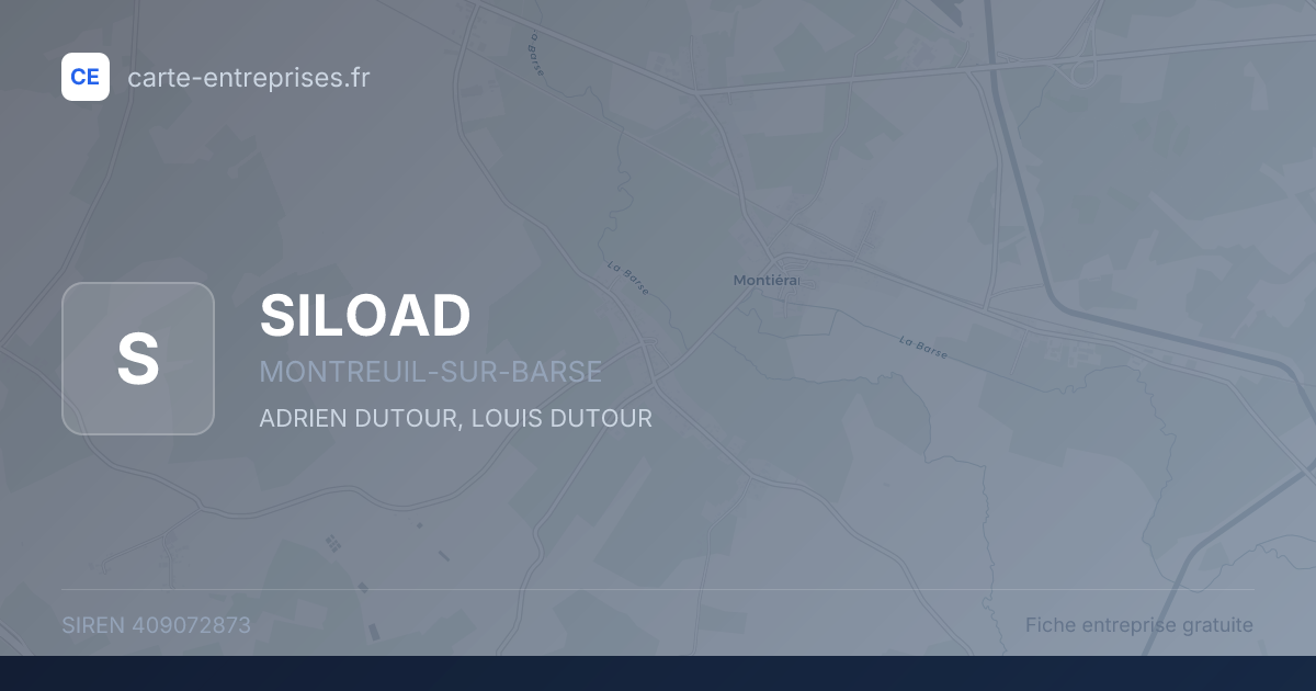 SILOAD — 409072873 — fiche entreprise