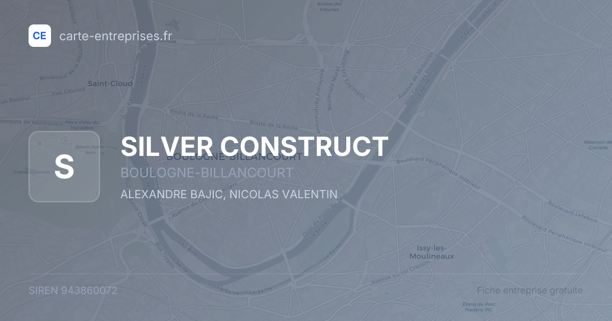 SILVER CONSTRUCT — 943860072 — fiche entreprise