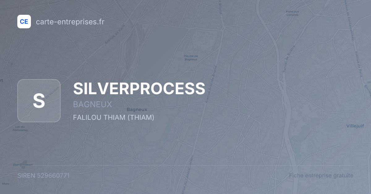 SILVERPROCESS — 529660771 — fiche entreprise