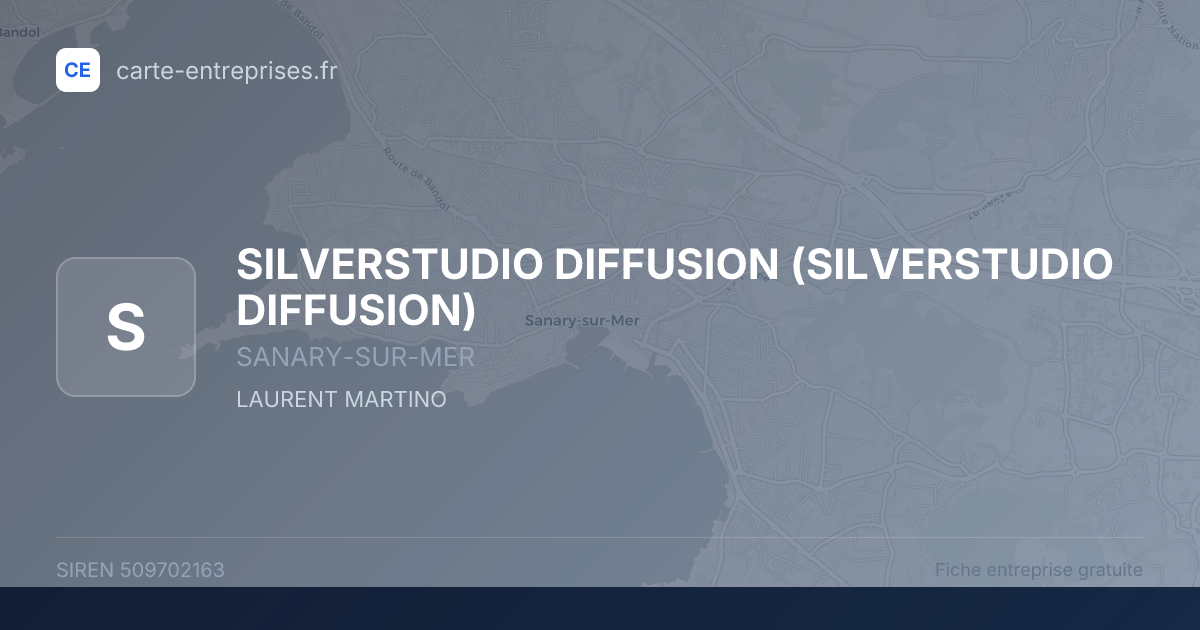 SILVERSTUDIO DIFFUSION — 509702163 — fiche entreprise